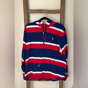 Ralph Lauren Hoodie with Red and Blue Stripes